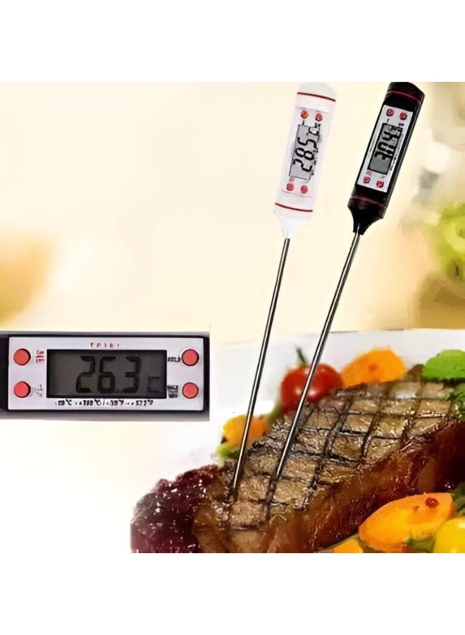 Multi-Purpose Instant Read Thermometer for Cooking – Ultra-Long Probe, °C/°F Selector for Meat, Steak, Baking, Milk & Candy - Image 4